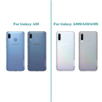 For Samsung Galaxy A50 A50S A30 A30S Tilfælde Nillkin Natur Gennemsigtig Klart, Blødt silikone TPU Beskytter Back Cover til Samsung A50