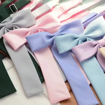 Søde Kvinders Pure Color Britiske Japansk Skole Piger JK Uniform Lang Sløjfeknude Uafgjort Studerende Slips Cosplay Lolita 10 Farver