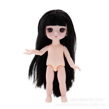 BJD Dukke 16cm 13 Kan Bevæge dig Samlinger af Mode Dukke 3D Store Øjne Tykt Hår Rejser for At Posere Nøgen Baby Body Børn Legetøj Julegave