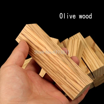 120x40x10mm oliventræ for DIY-Kniv Håndtag Materiale Multi Størrelse Håndværk Råvarer