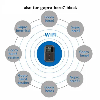 Ny Vandtæt GoPro hero 7 WIFI Fjernbetjening Til Gopro Hero 7 6 5 4 3 Go Pro hero 5 session hero7 Kamera Tilbehør