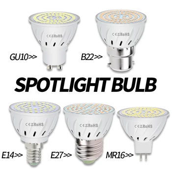 10STK LED spot E27 LED-Lampe 220V E14 Lampen 2835 Bombillas GU10 LED Pære 5W 7W 9W MR16 Spot Lys GU5.3 Ampul Majs Pære B22
